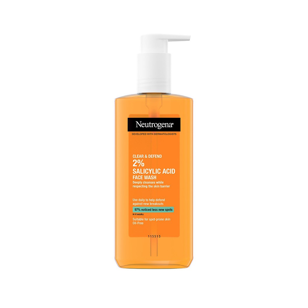 Neutrogena 2% Salicylic Acid Clear & Defend Facial Wash  200ml